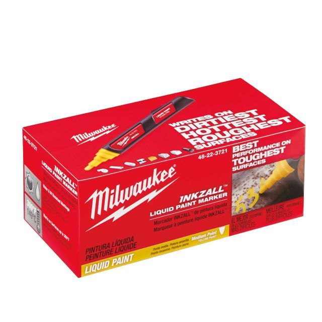 MILWAUKEE INKZALL YELLOW LIQUID PAINT MARKER