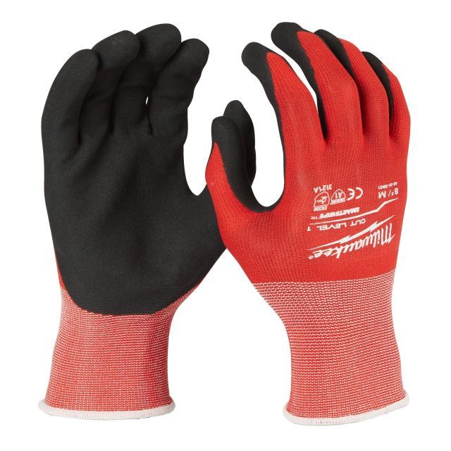 MILWAUKEE CUT LEVEL 1 DIPPED GLOVES - M/8 - 1PC