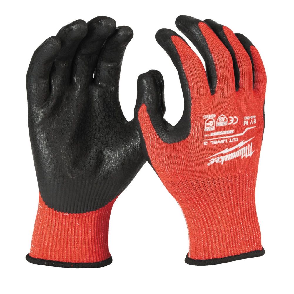 MILWAUKEE CUT LEVEL 3 DIPPED GLOVES - L/9 - 1PC.