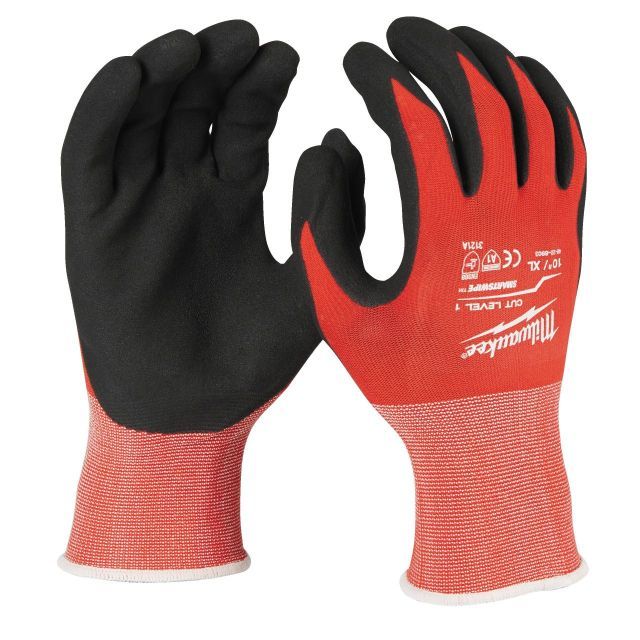 MILWAUKEE DIPPED GLOVES CUT LEVEL 1/A [12PCS] | XL | 10