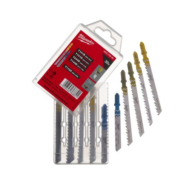 MILWAUKEE JIGSAW BLADES SET - WOOD & METAL | 35 PCS