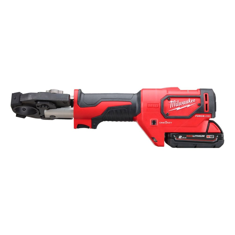 MILWAUKEE M18 FORCE LOGIC HYDRAULIC CABLE CRIMPER KIT | 1 X 2.0 AH BAT, M12-18 C CHR|[M18HCCT-201C]