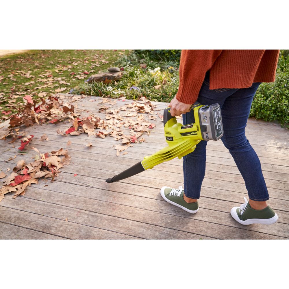 RYOBI 18V ONE+ CORDLESS LEAF BLOWER, BARE TOOL [OBL1820S]