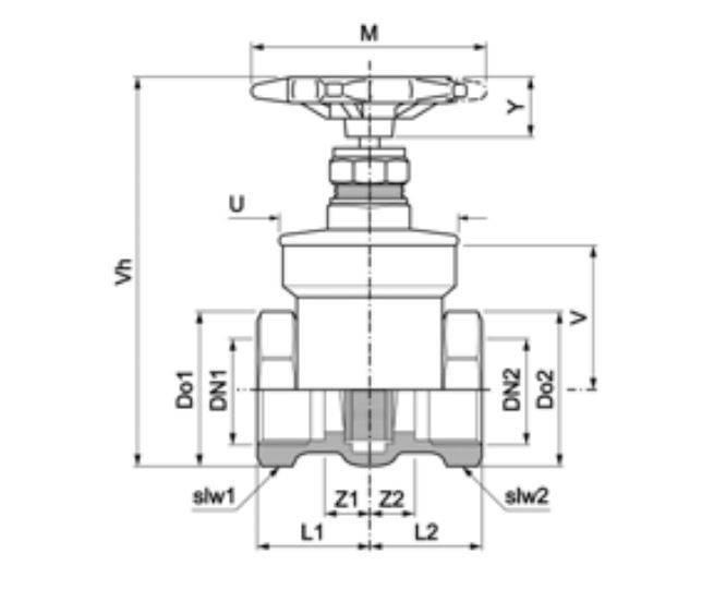 PEGLER BRONZE GATE VALVE PN20 10751PT RED HANDLE | 1/2 IN