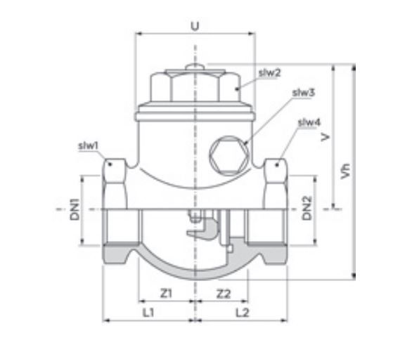 PEGLER BRONZE SWING CHECK VALVE PN25 1060A PT | 2 IN