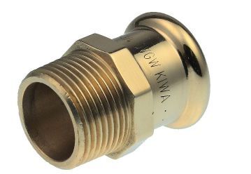 PEGLER VSH XPRESS COPPER STRAIGHT MALE CONNECTOR | S3/6243G | 54 MM X 2 IN