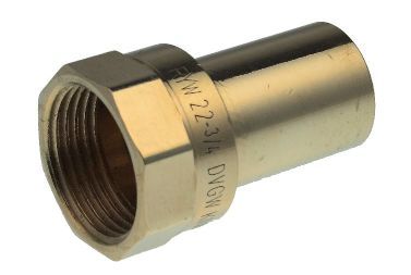 PEGLER VSH XPRESS COPPER FEMALE ADAPTOR | S7/6246G | 22 MM X 1/2 IN
