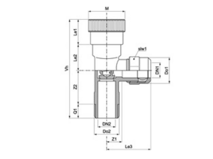 PEGLER ANGLE VALVE RW 76 | 1/2 IN X 1/2 IN