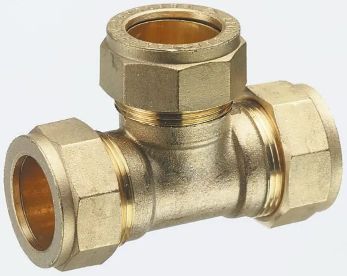 PEGLER PRESTEX BRASS EQUAL TEE CXCXC | 50 | 22 MM