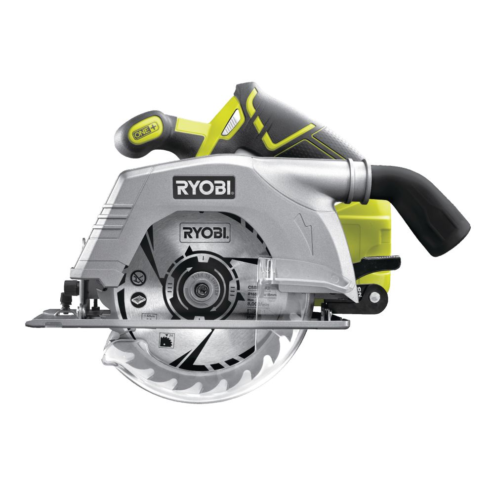 RYOBI 18V ONE+ CORDLESS CIRCULAR SAW, BARE TOOL, 165 MM [R18CS-0]