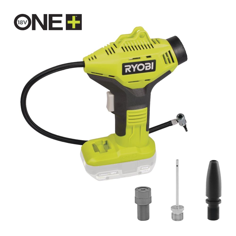 RYOBI 18V ONE+ CORDLESS HIGH PRESSURE INFLATOR, BARE TOOL [R18PI-0]