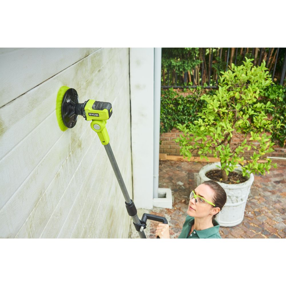 RYOBI 18V ONE+ CORDLESS TELESCOPIC POWER SCRUBBER, BARE TOOL [R18TPS-0]