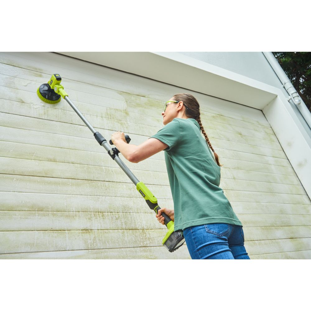 RYOBI 18V ONE+ CORDLESS TELESCOPIC POWER SCRUBBER, BARE TOOL [R18TPS-0]