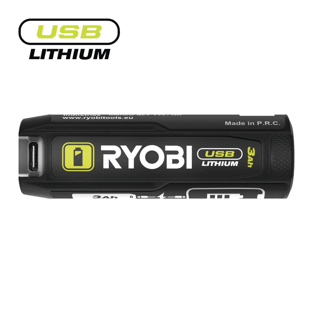 RYOBI 4V USB LITHIUM BATTERY AND POWER BANK, 3.0 AH [RB4L30]