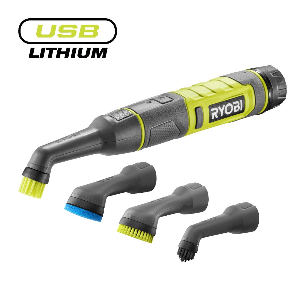 RYOBI 4V USB CORDLESS DETAIL SCRUBBER, BARE TOOL [RDS4-0]