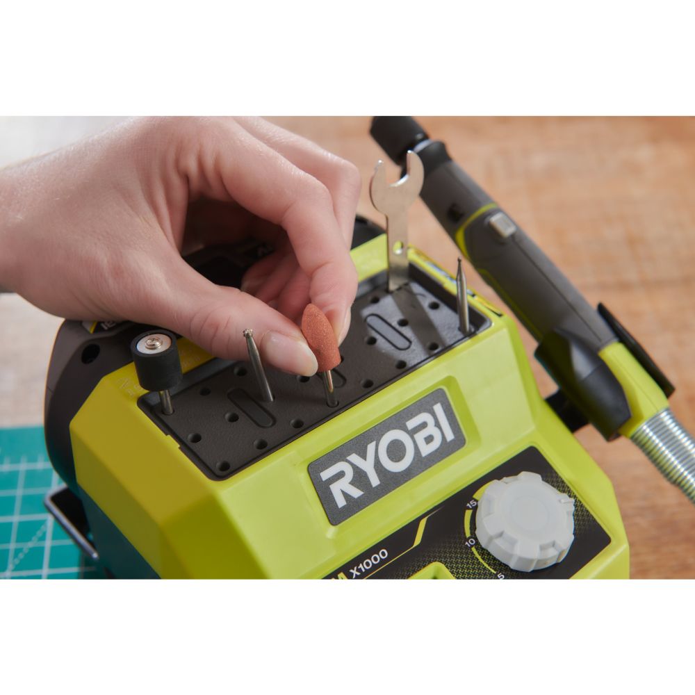 RYOBI 18V ONE+ ROTARY TOOL STATION, WITH 35 ACCESSORIES, BARE TOOL [RRTS18-0A35]