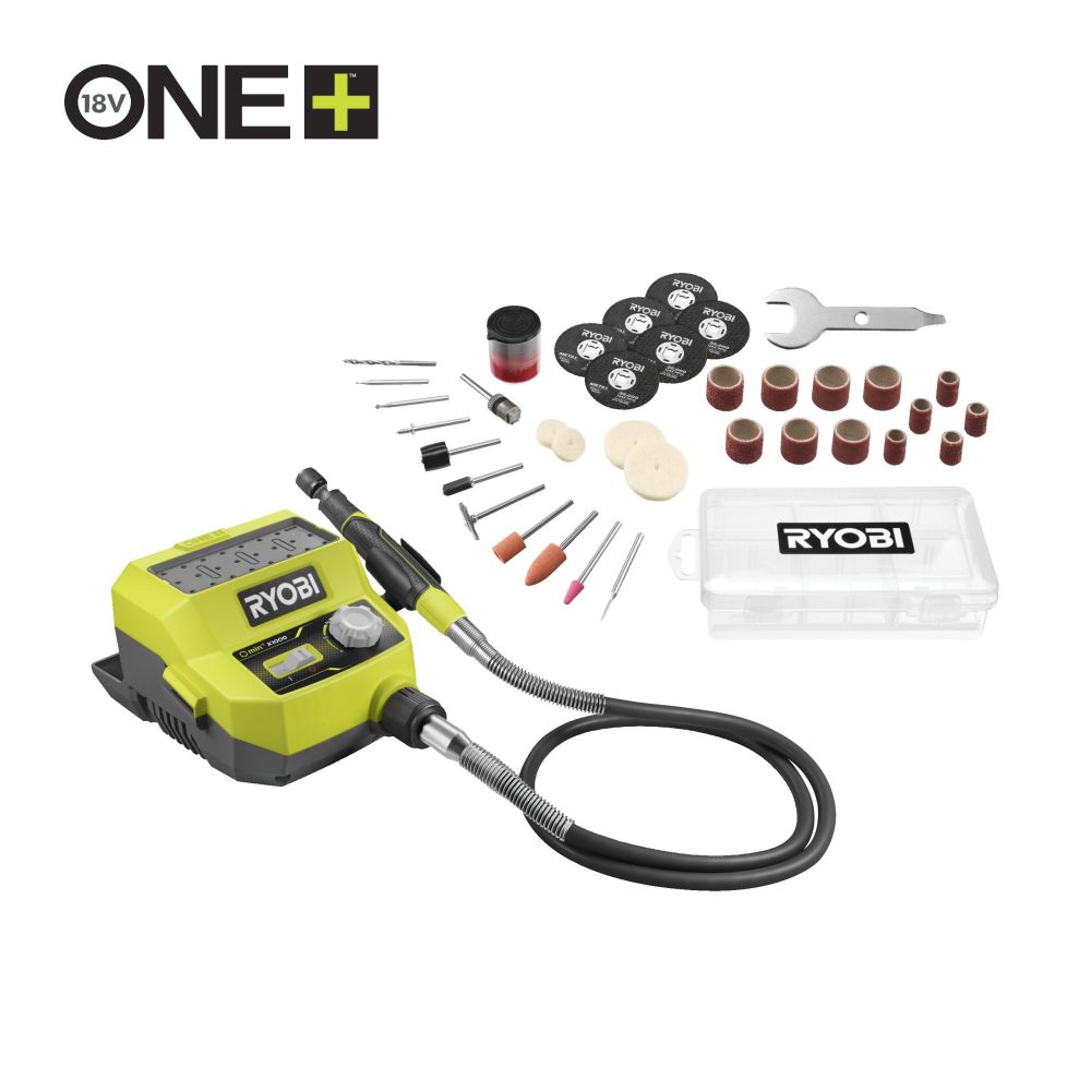 RYOBI 18V ONE+ ROTARY TOOL STATION, WITH 35 ACCESSORIES, BARE TOOL [RRTS18-0A35]