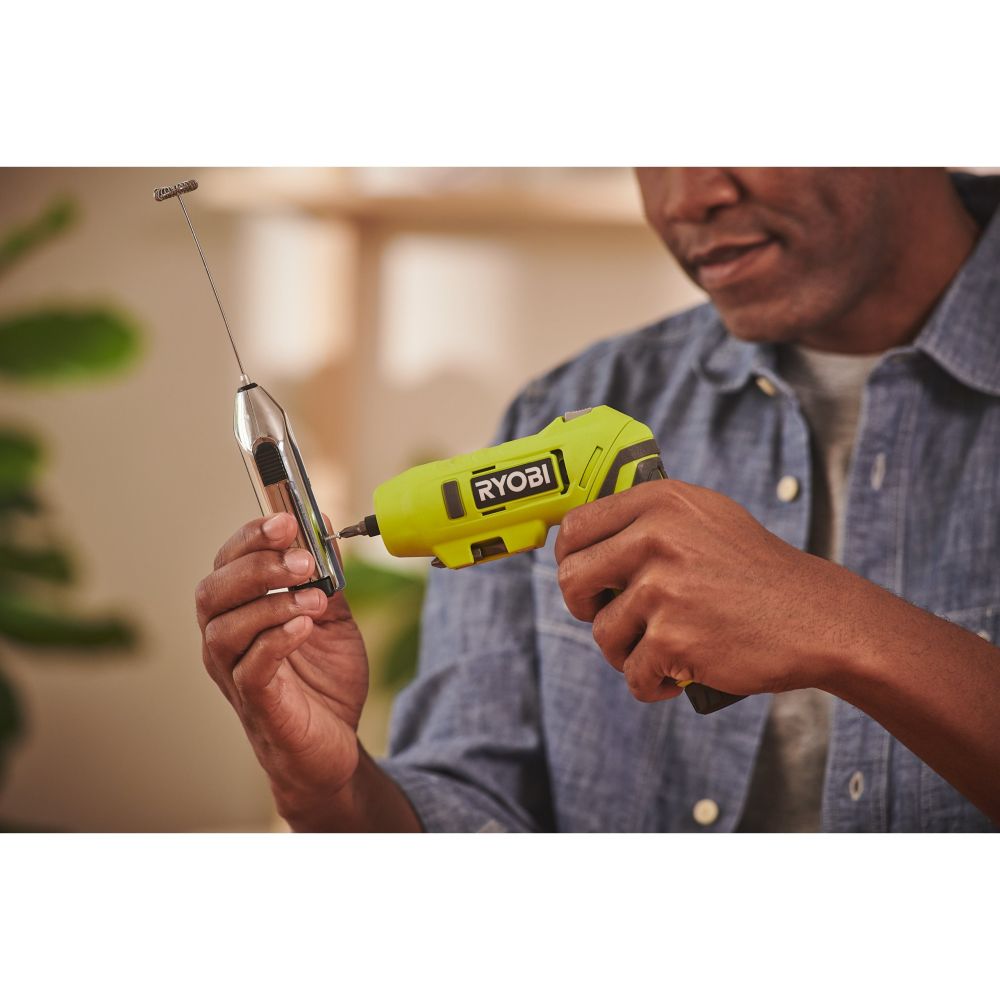 RYOBI 4V USB LITHIUM CORDLESS PIVOTING SCREWDRIVER, 1X4V 2.0 BATTERY [RSDP4-120G]
