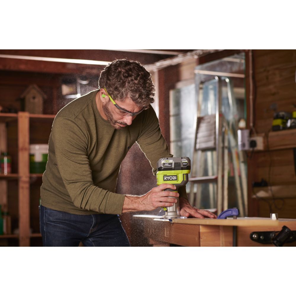 RYOBI 18V ONE+ CORDLESS TRIM ROUTER, BARE TOOL [RTR18-0]