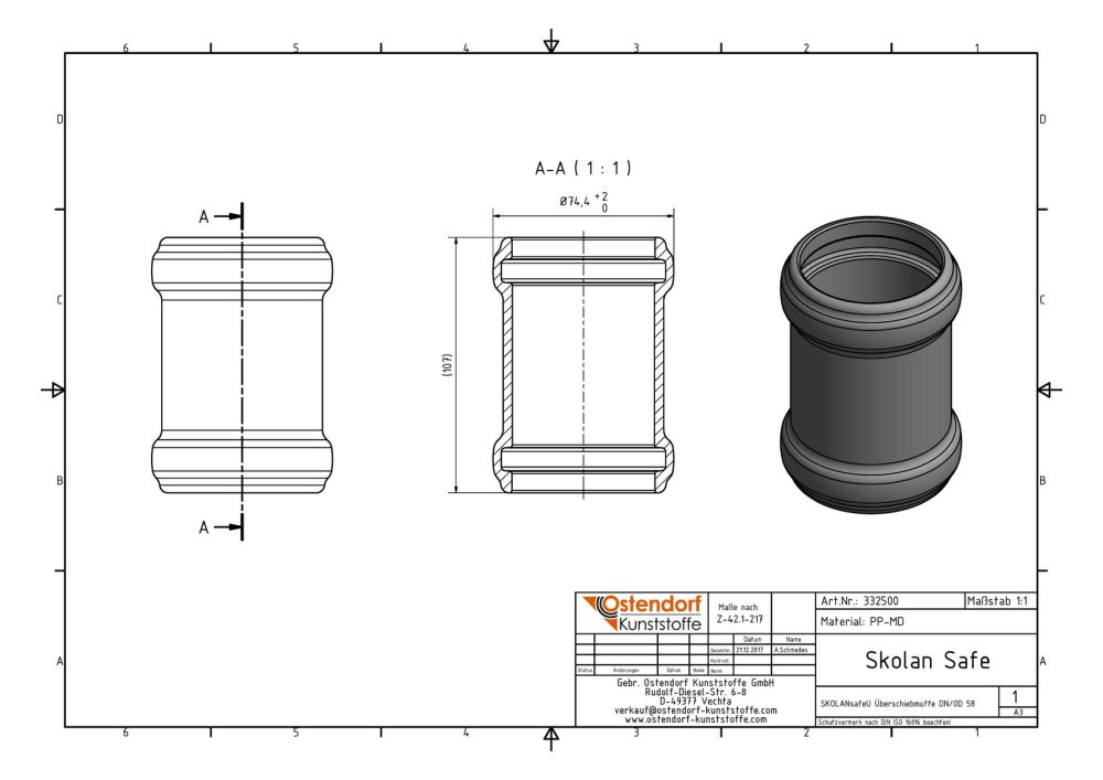 SKOLANSAFEU COUPLER DN/OD 58MM