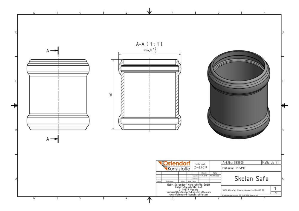 SKOLANSAFEU COUPLER DN/OD 78MM