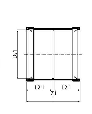 UPVC SOIL COUPLER WITH C/R RR 200MM