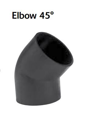 HDPE 45DEG ELBOW 50MM