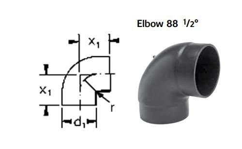 HDPE 88 1/20 ELBOW REINFORCED 110MM