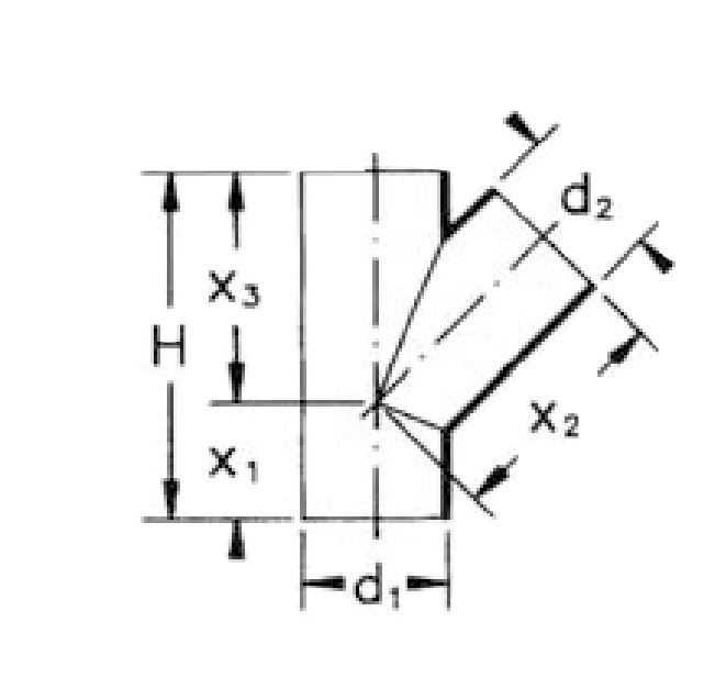 HDPE BRANCH 45DEG 110X75MM