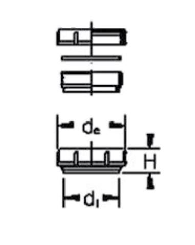 HDPE END CAP WITH SCREW COVER 110MM
