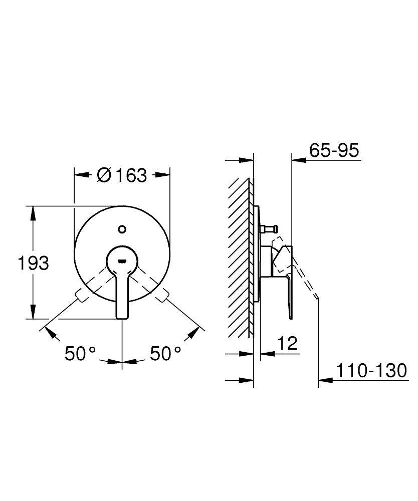 GROHE LINEARE SINGLE-LEVER BATH MIXER | SUPERSTEEL