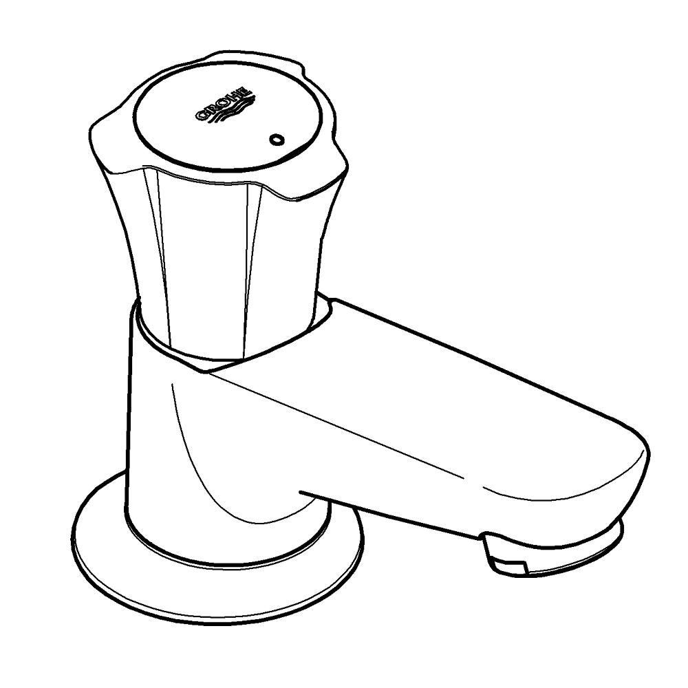 GROHE COSTA L PILLAR TAP |1/2 IN|CHROME
