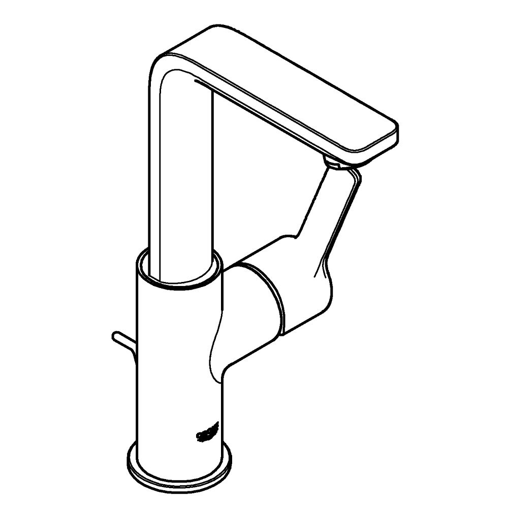 GROHE LINEARE SINGLE-LEVER BASIN MIXER | CHROME L-SIZE 1/2 IN