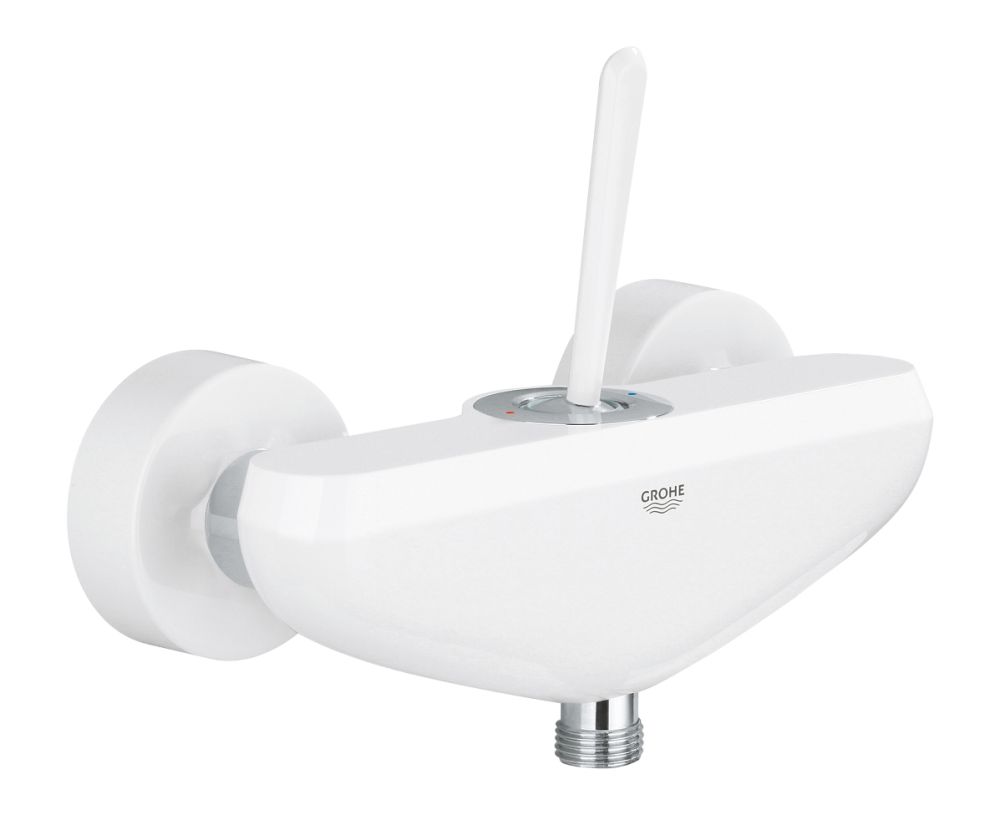 GROHE EURODISC JOY SINGLE-LEVER SHOWER MIXER | MOON WHITE/CHROME 1/2 IN