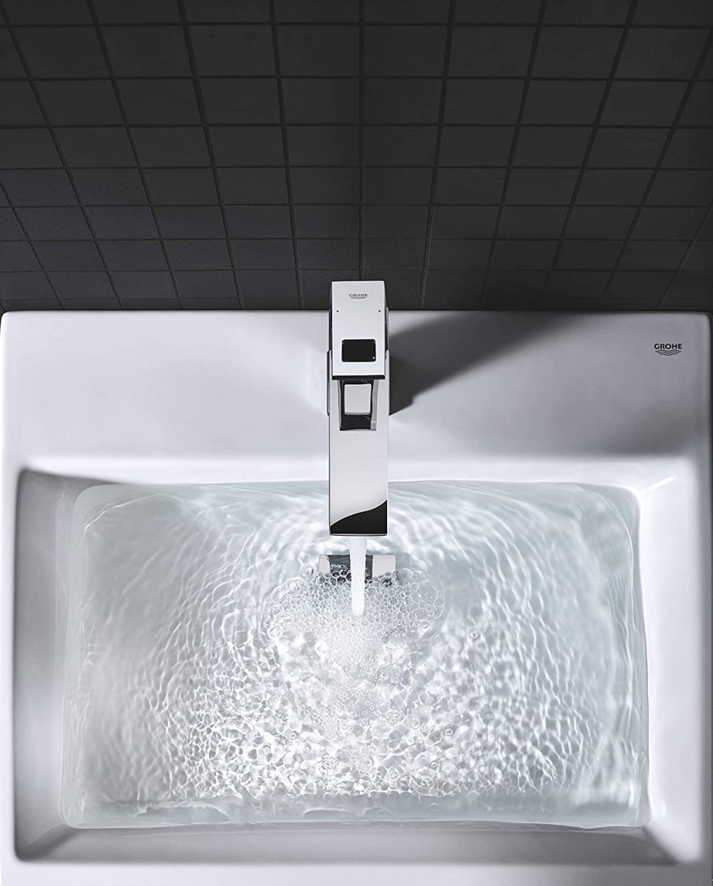 GROHE EUROCUBE SINGLE-LEVER BASIN MIXER | CHROME M-SIZE 1/2 IN