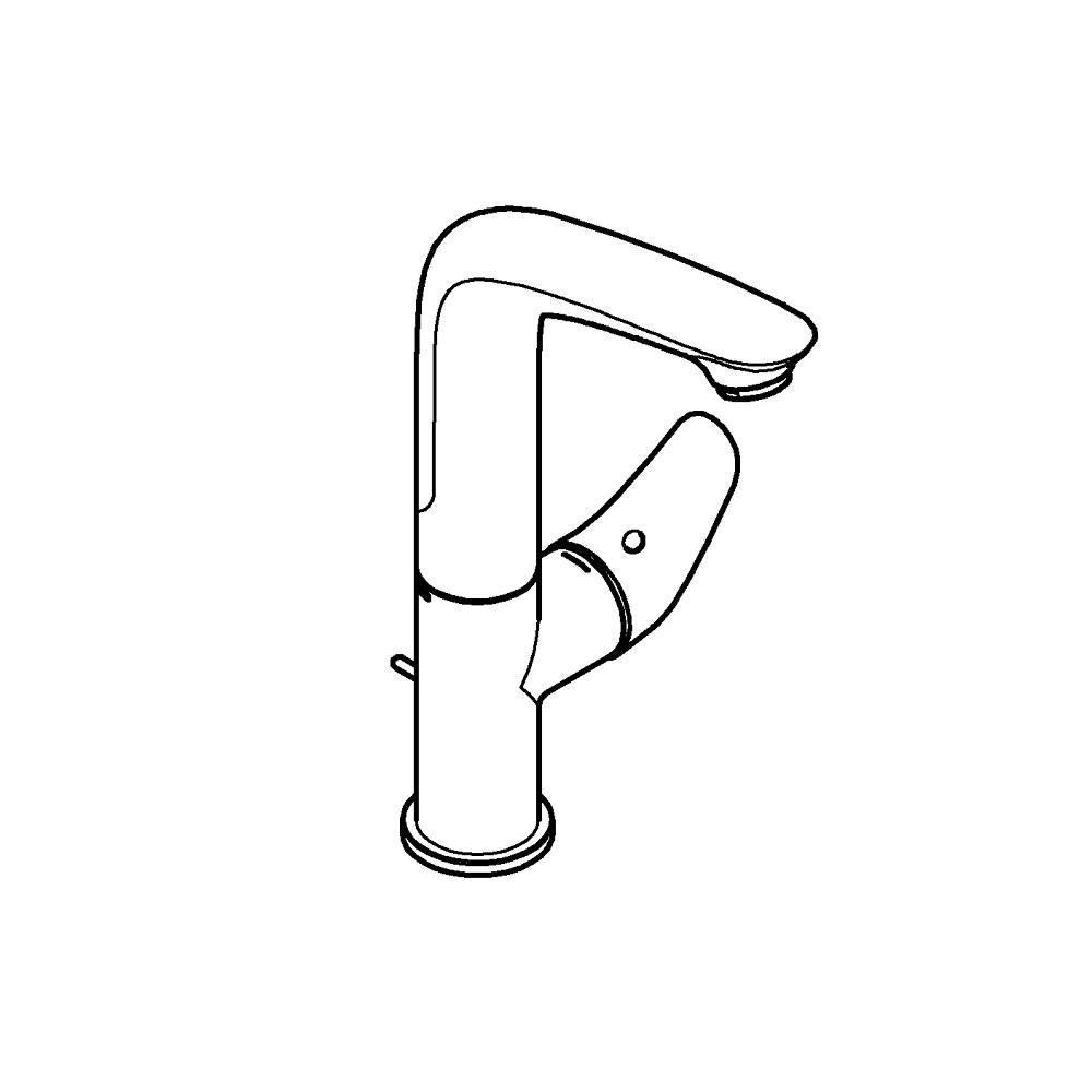 GROHE EUROSTYLE SINGLE-LEVER BASIN MIXER | MOON WHITE/CHROME