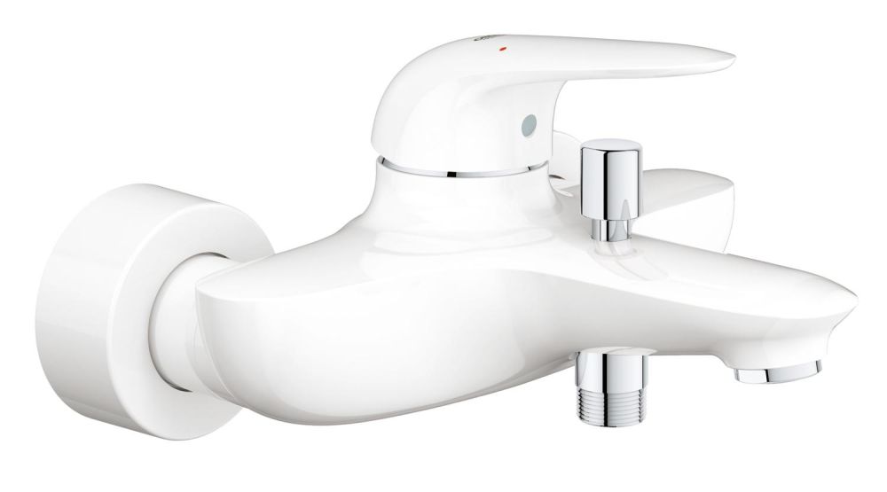 GROHE EUROSTYLE SINGLE-LEVER BATH MIXER | MOON WHITE/CHROME 1/2 IN