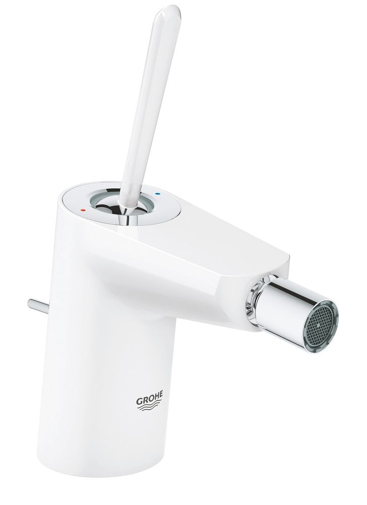 GROHE EURODISC JOY SINGLE-LEVER BIDET MIXER | MOON WHITE/CHROME S-SIZE 1/2 IN