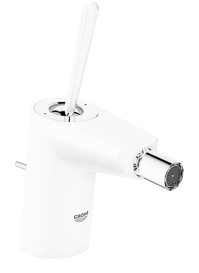 GROHE EURODISC JOY SINGLE-LEVER BIDET MIXER | MOON WHITE/CHROME S-SIZE 1/2 IN