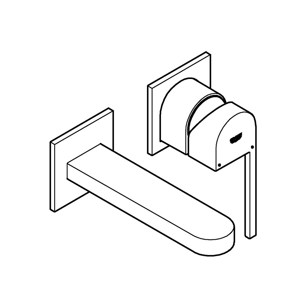 GROHE PLUS 2-HOLE BASIN MIXER | M-SIZE CHROME