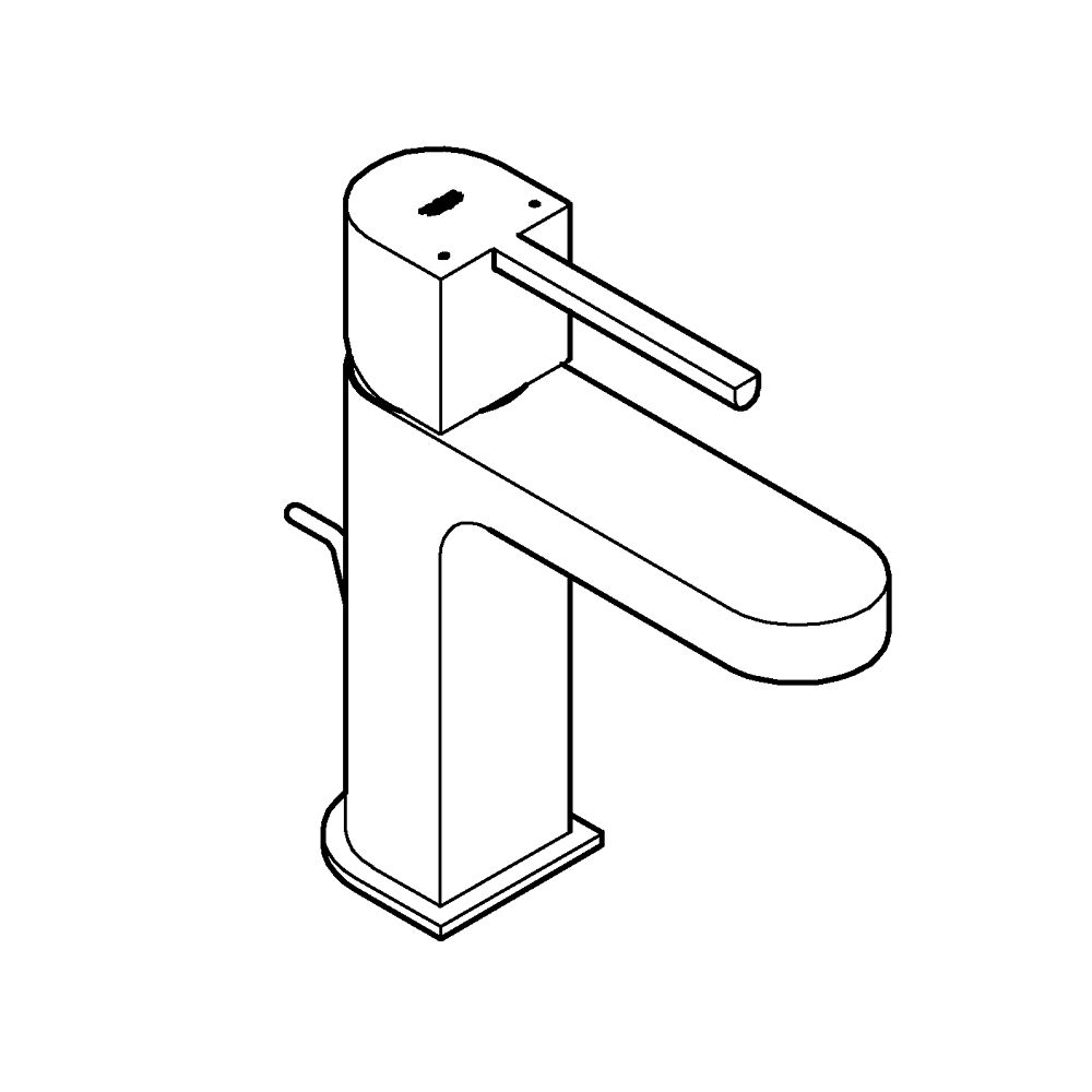 GROHE PLUS SINGLE-LEVER BASIN MIXER | S-SIZE CHROME 1/2 IN