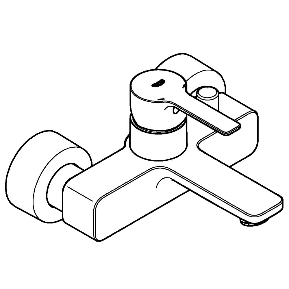 GROHE LINEARE SINGLE-LEVER BATH MIXER | SUPERSTEEL 1/2 IN