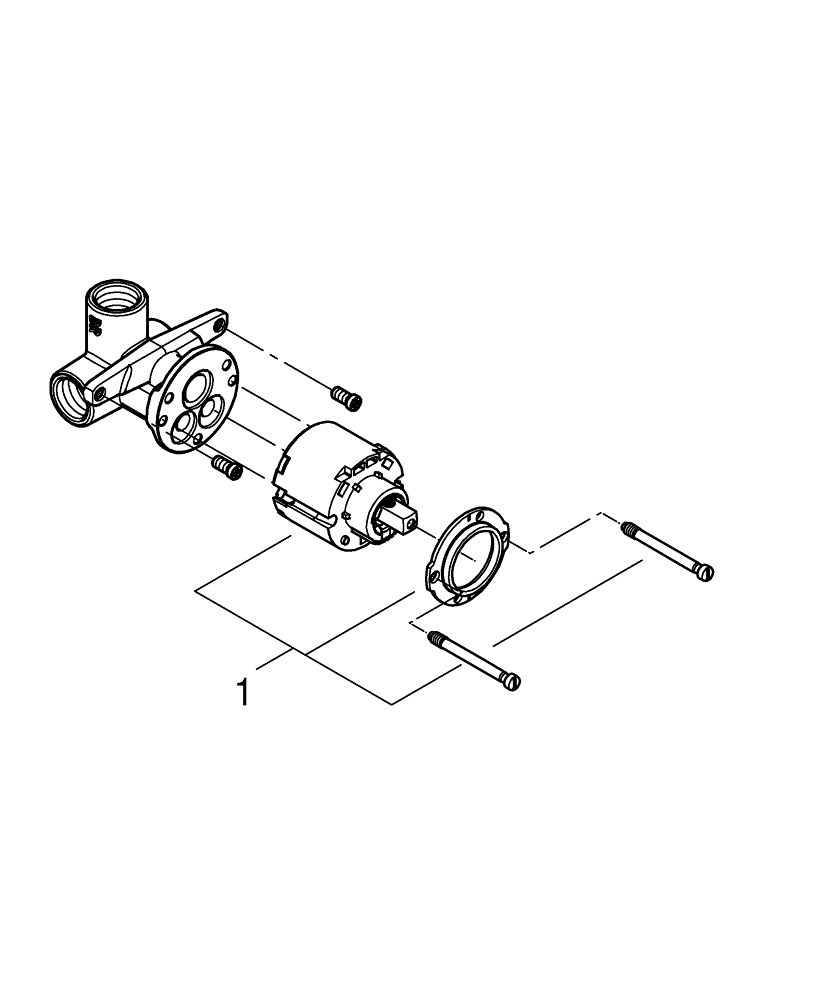 GROHE SINGLE-LEVER MIXER CONCEALED BODY, FOR SHOWER | 1/2 IN