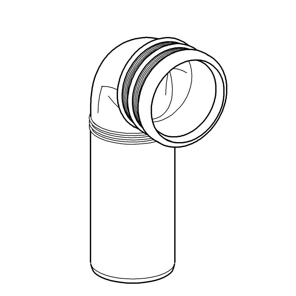 GROHE PP-OUTLET BEND | 90 MM