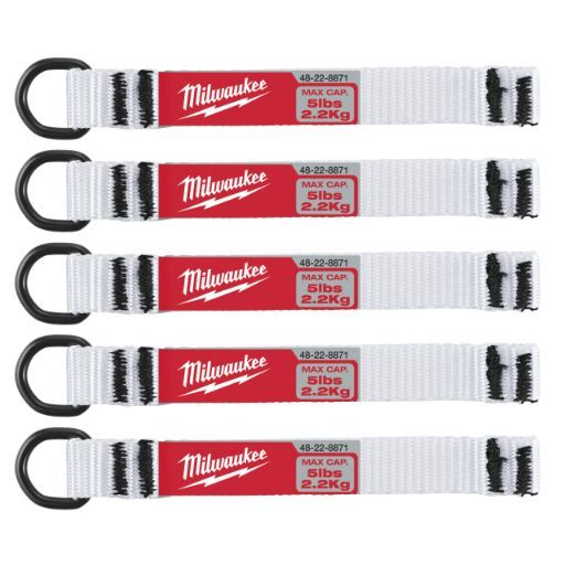 MILWAUKEE 5PC 2.25KG D-RING WEB ATTACHMENT
