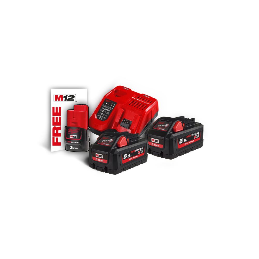 MILWAUKEE M18 HIGH OUTPUT NRG KIT | M18HNRG-552 | 5.5 AH