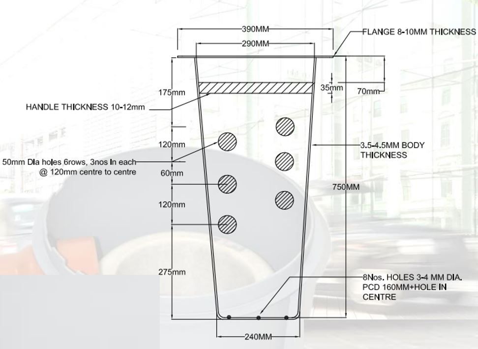 GRP SAND BASKET TYPE 'C' CLEAR