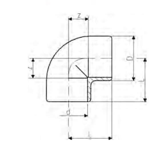 UPVC 90 DEG ELBOW 110MM