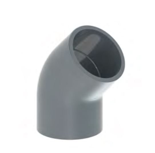 UPVC 45 DEG ELBOW 2 1/2 / 75MM