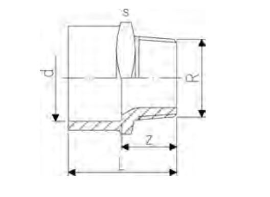 UPVC MALE SOCKET HEX NUT 1 1/2